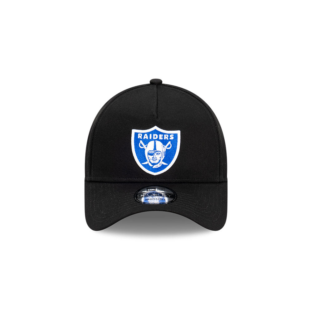 Las Vegas Raiders Hat - Black Royal Blue White 9Forty A-Frame NFL Snapback Cap - New Era